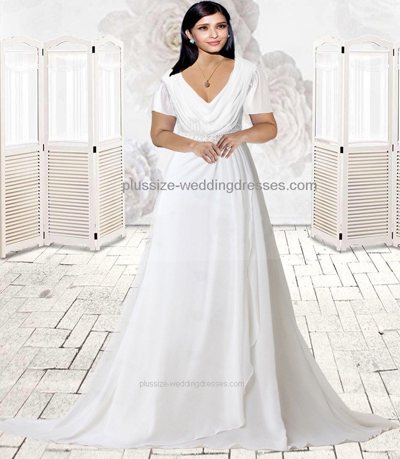 Chiffon affordable plus size wedding dresses (image for) Chiffon affordable plus size wedding dresses