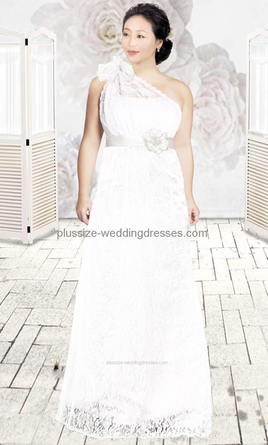 Super one shoulder plus size wedding dresses (image for) Super one shoulder plus size wedding dresses