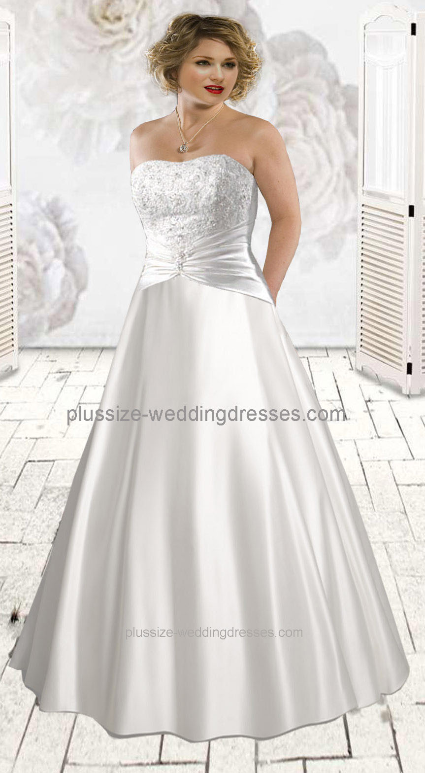Strapless American plus size wedding dresses (image for) Strapless American plus size wedding dresses