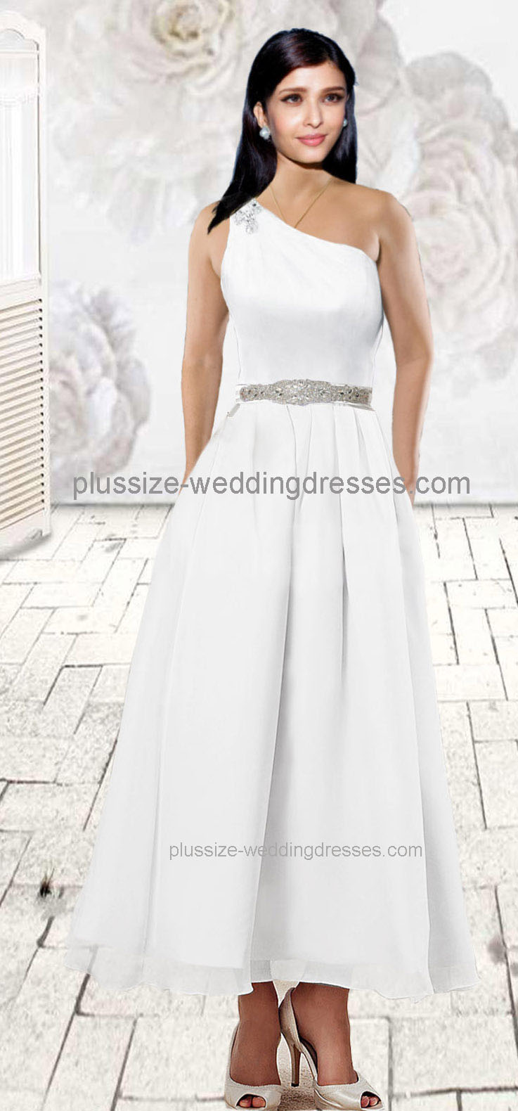 Modest plus size wedding dresses with one shoulder (image for) Modest plus size wedding dresses with one shoulder