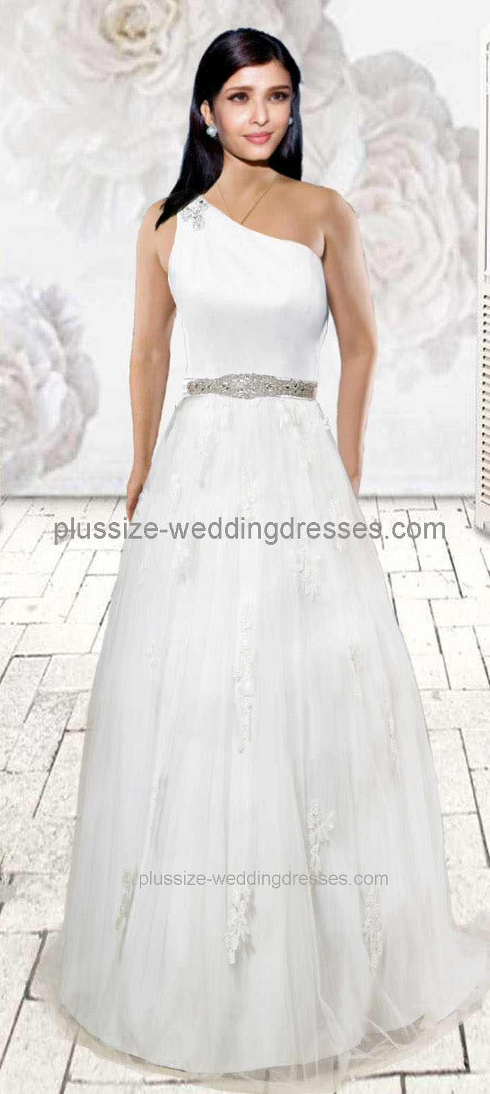 Most popular one shoulder plus size wedding dresses (image for) Most popular one shoulder plus size wedding dresses