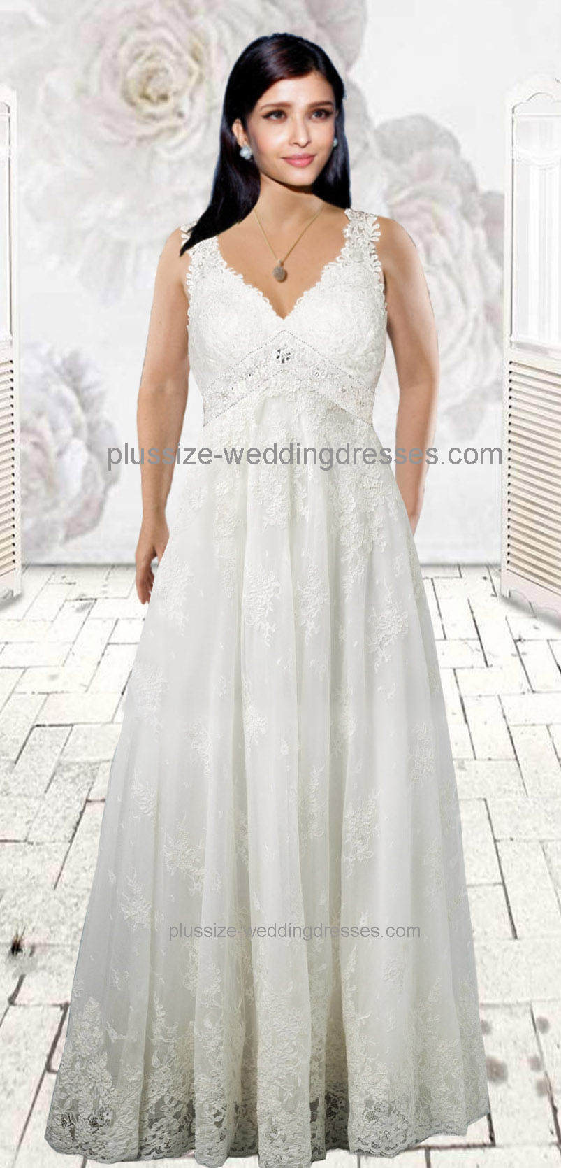 V neck plus size wedding dresses (image for) V neck plus size wedding dresses