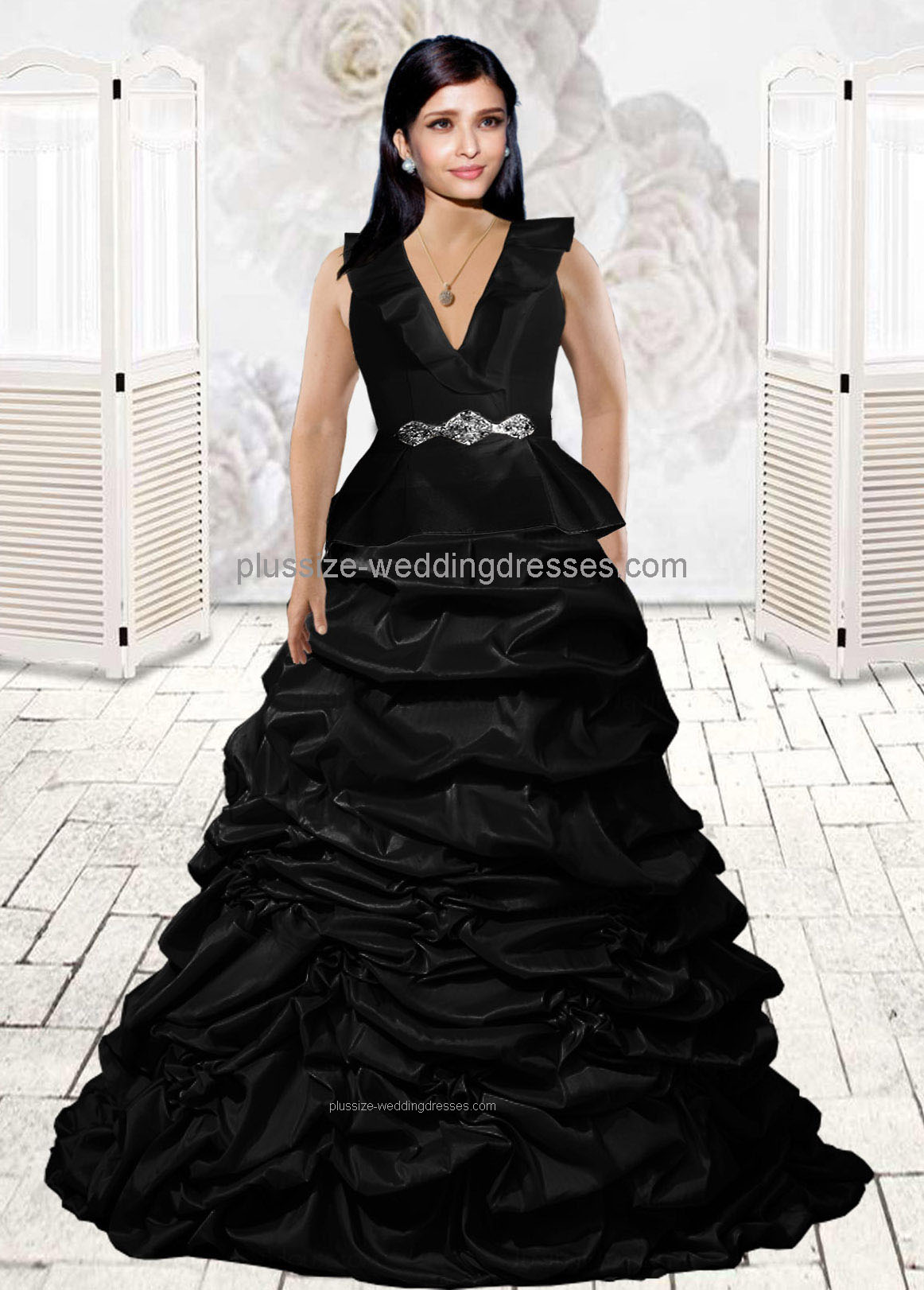Black plus size wedding dresses or custom color (image for) Black plus size wedding dresses or custom color