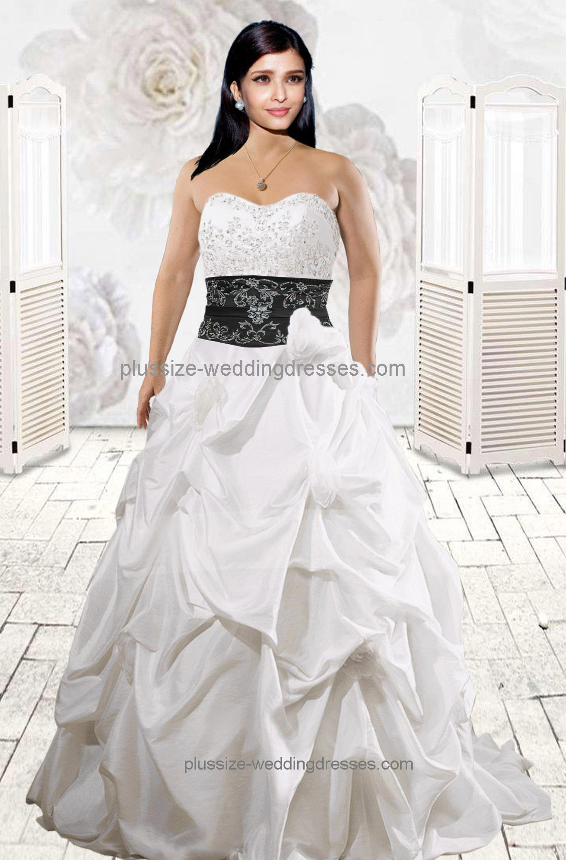 Strapless taffeta plus size wedding dresses (image for) Strapless taffeta plus size wedding dresses
